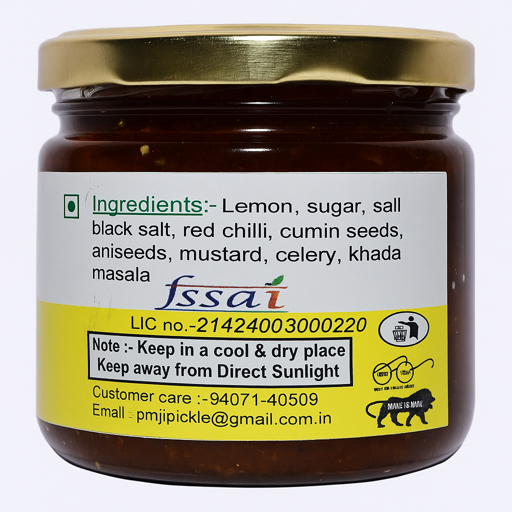 PMji khatta meetha lemon pickle